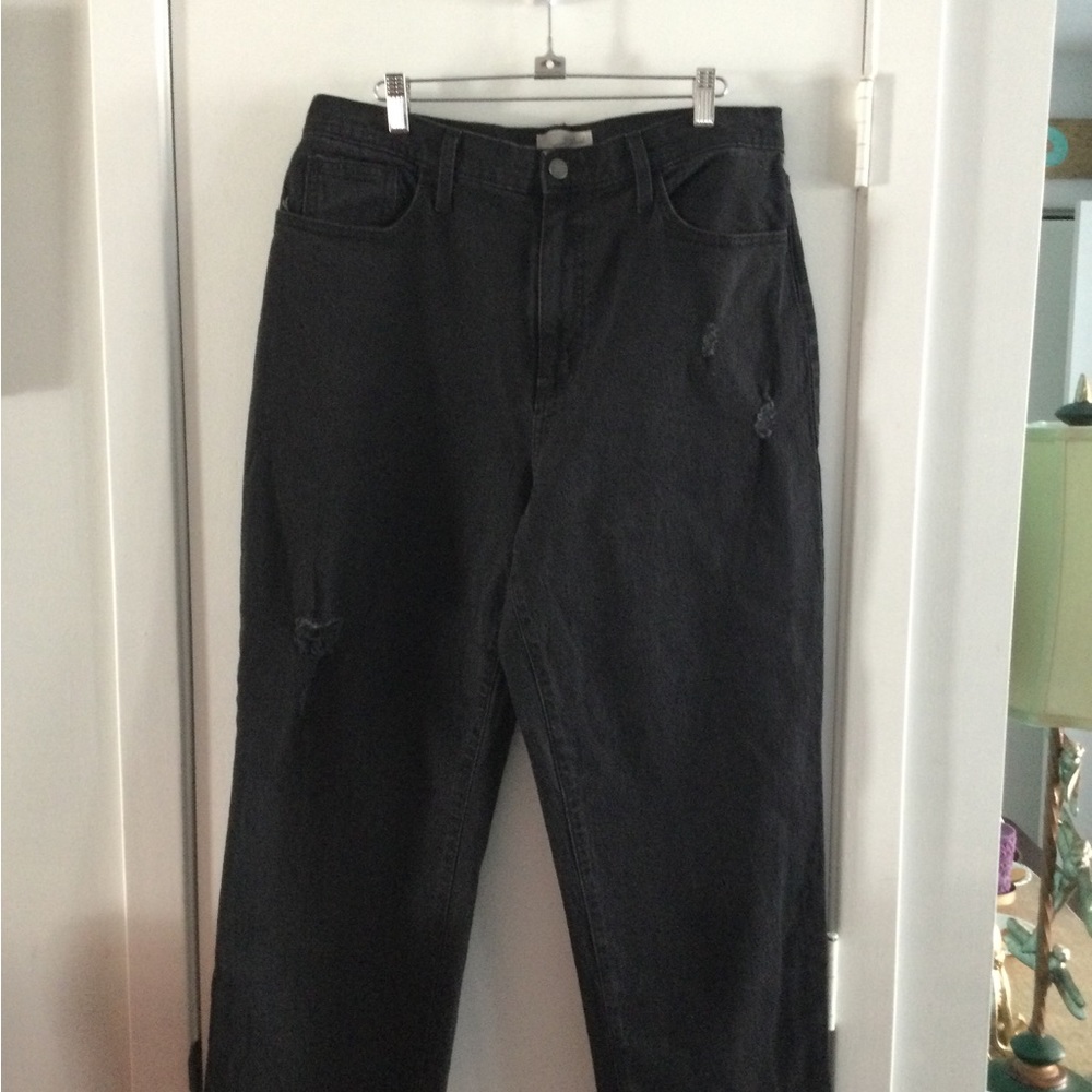 Target black distressed jeans. Wide leg.